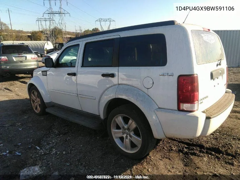 2011 Dodge Nitro Heat VIN: 1D4PU4GX9BW591106 Lot: 40687822