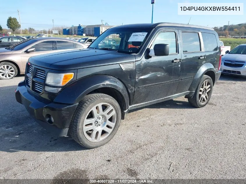 2011 Dodge Nitro Heat VIN: 1D4PU4GKXBW554411 Lot: 40807320