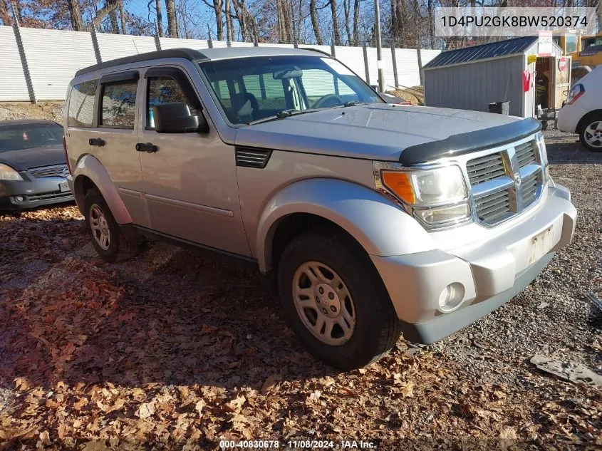 2011 Dodge Nitro Se VIN: 1D4PU2GK8BW520374 Lot: 40830678