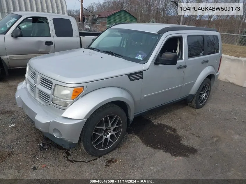 2011 Dodge Nitro Heat VIN: 1D4PU4GK4BW509173 Lot: 40847598