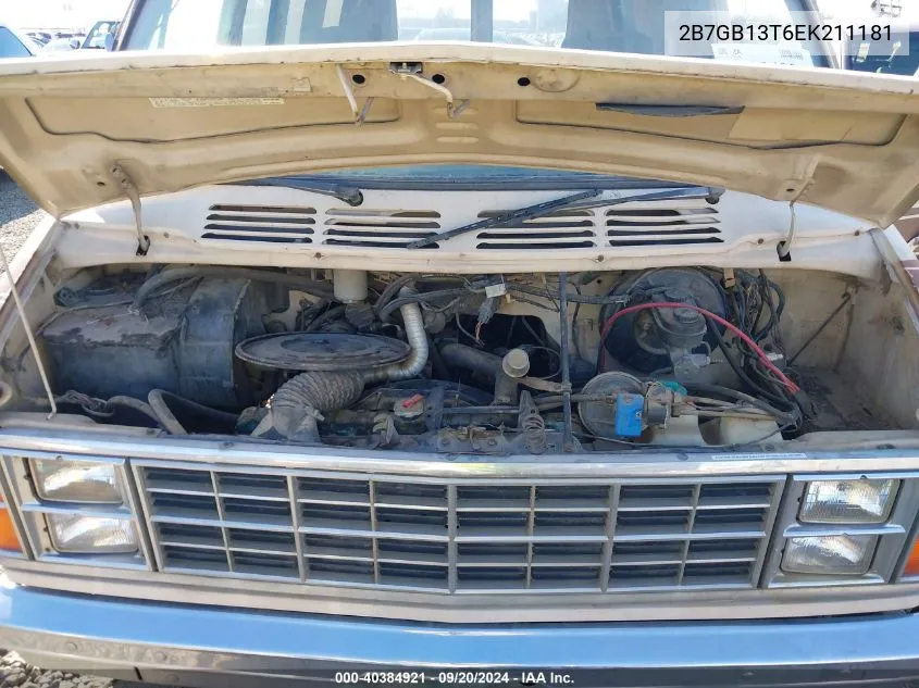 1984 Dodge Ram Van B150 VIN: 2B7GB13T6EK211181 Lot: 40384921