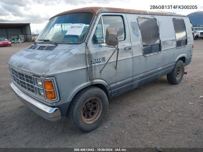 1985 Dodge Ram Van B150 VIN: 2B6GB13T4FK300205 Lot: 40613542