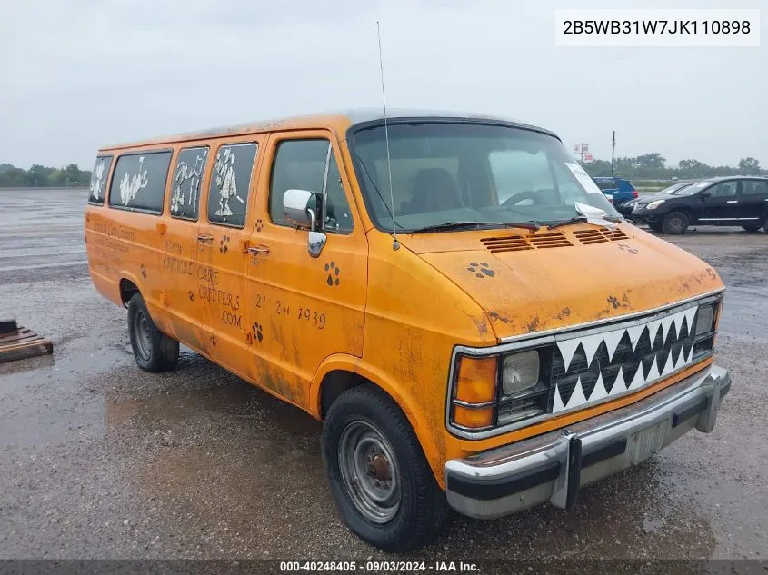 1988 Dodge Ram Wagon B350 Bus VIN: 2B5WB31W7JK110898 Lot: 40248405