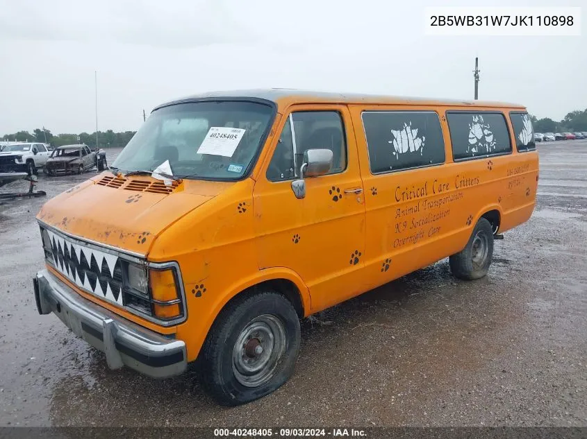 1988 Dodge Ram Wagon B350 Bus VIN: 2B5WB31W7JK110898 Lot: 40248405