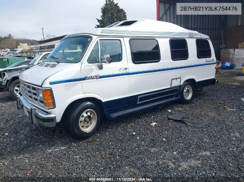 1990 Dodge Ram Van B250 VIN: 2B7HB21Y3LK754476 Lot: 40569841