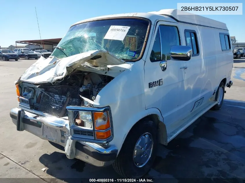 1990 Dodge Ram Van B250 VIN: 2B6HB21Y5LK730507 Lot: 40850316