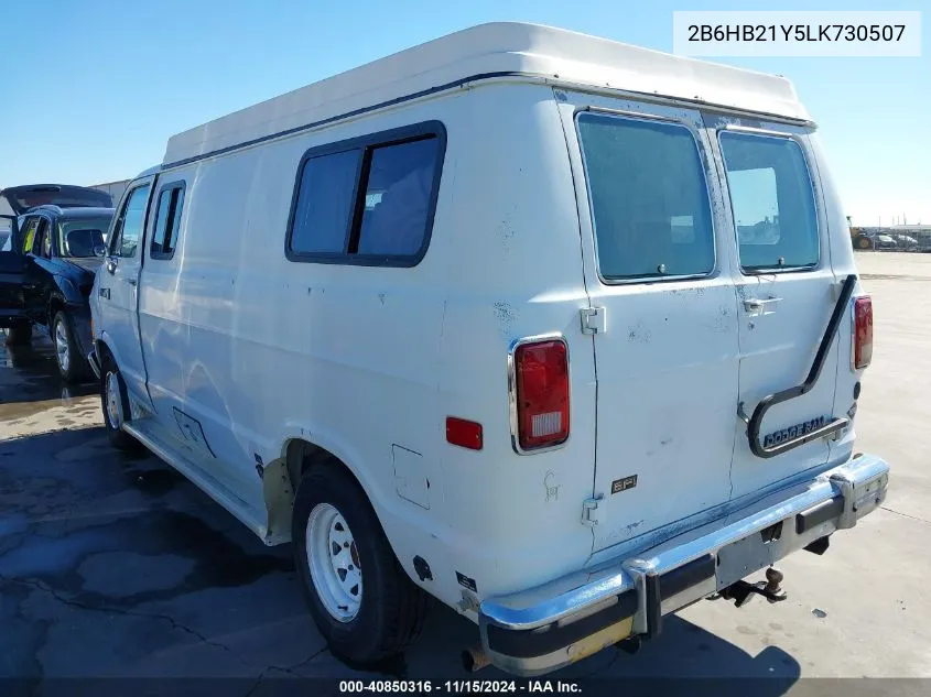 1990 Dodge Ram Van B250 VIN: 2B6HB21Y5LK730507 Lot: 40850316