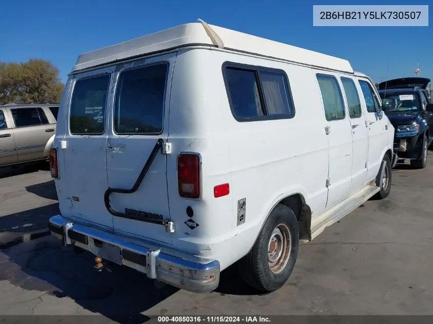 1990 Dodge Ram Van B250 VIN: 2B6HB21Y5LK730507 Lot: 40850316