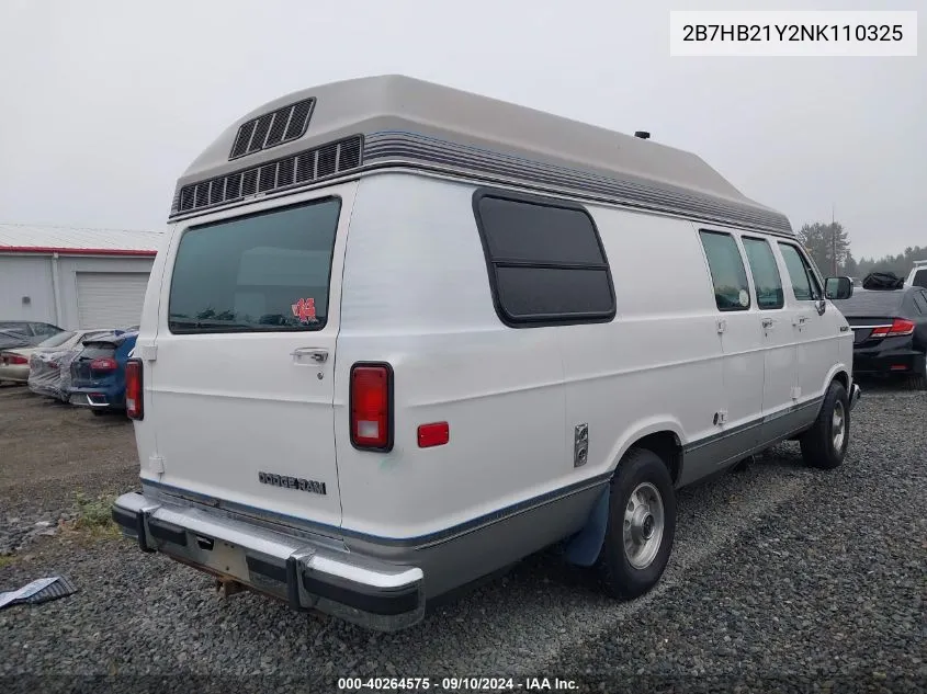 1992 Dodge Ram Van B250 VIN: 2B7HB21Y2NK110325 Lot: 40264575