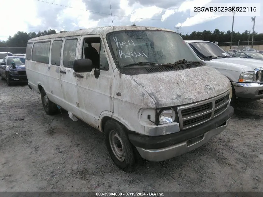 1995 Dodge Ram Wagon B3500 VIN: 2B5WB35Z9SK522116 Lot: 39804030