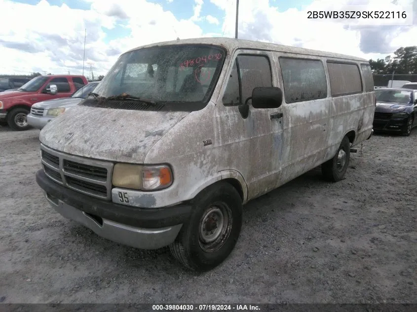 1995 Dodge Ram Wagon B3500 VIN: 2B5WB35Z9SK522116 Lot: 39804030