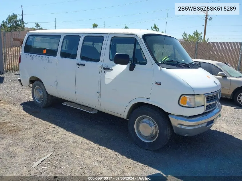 1995 Dodge Ram Wagon B3500 VIN: 2B5WB35Z5SK515289 Lot: 39919917