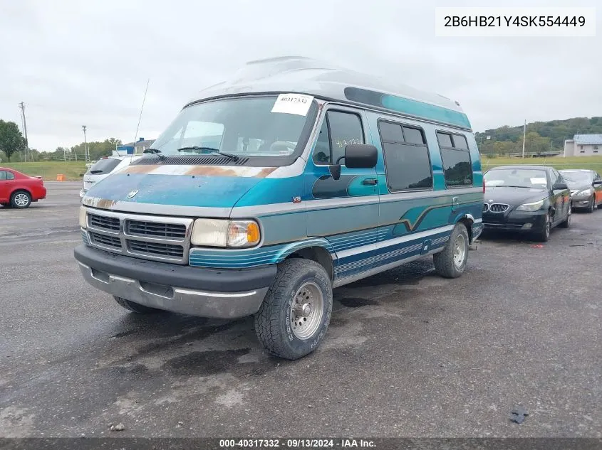 1995 Dodge Ram Van B2500 VIN: 2B6HB21Y4SK554449 Lot: 40317332