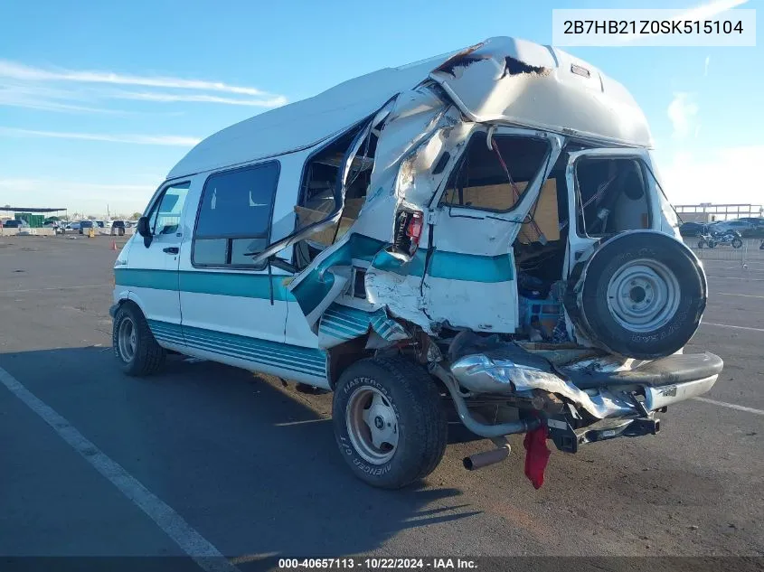 1995 Dodge Ram Van B2500 VIN: 2B7HB21Z0SK515104 Lot: 40657113