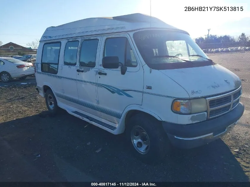 1995 Dodge Ram Van B2500 VIN: 2B6HB21Y7SK513815 Lot: 40817145