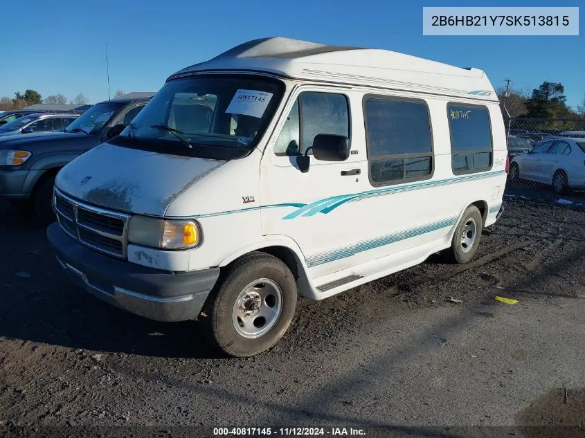 1995 Dodge Ram Van B2500 VIN: 2B6HB21Y7SK513815 Lot: 40817145