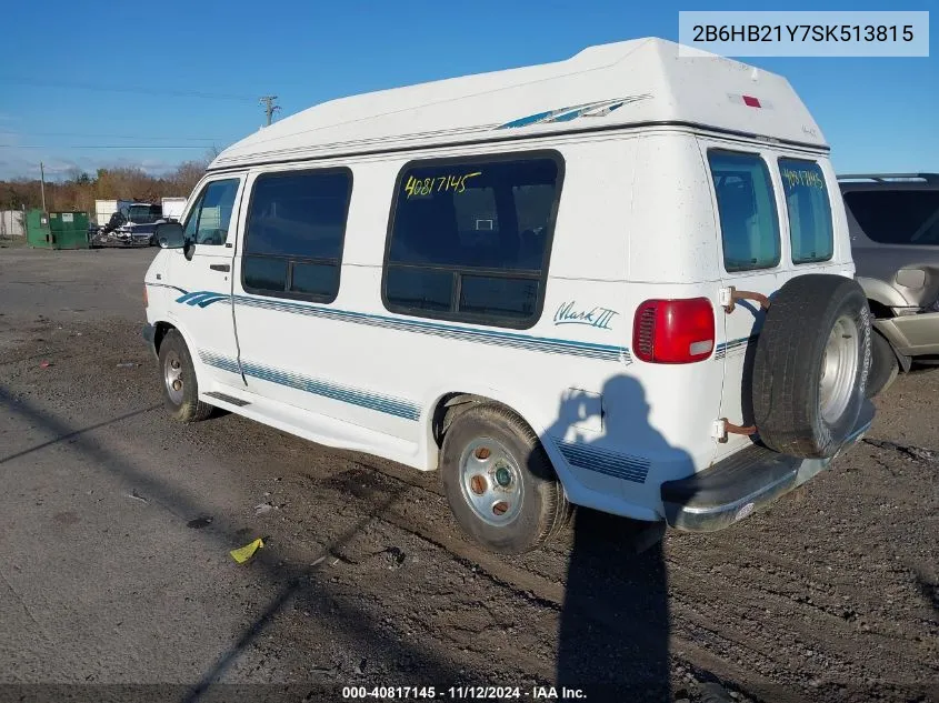 1995 Dodge Ram Van B2500 VIN: 2B6HB21Y7SK513815 Lot: 40817145