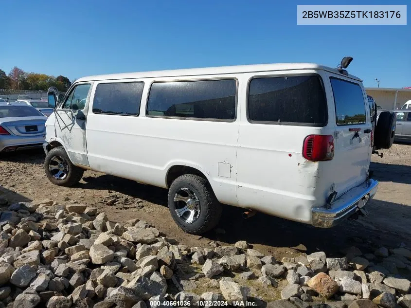 1996 Dodge Ram Wagon B3500 VIN: 2B5WB35Z5TK183176 Lot: 40661036