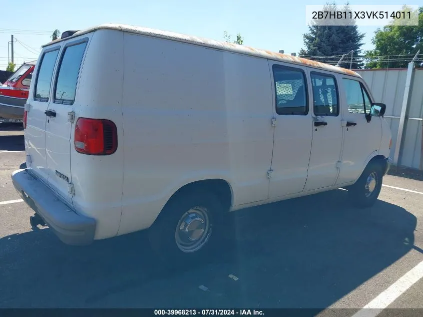 2B7HB11X3VK514011 1997 Dodge Ram Van 1500 Commercial