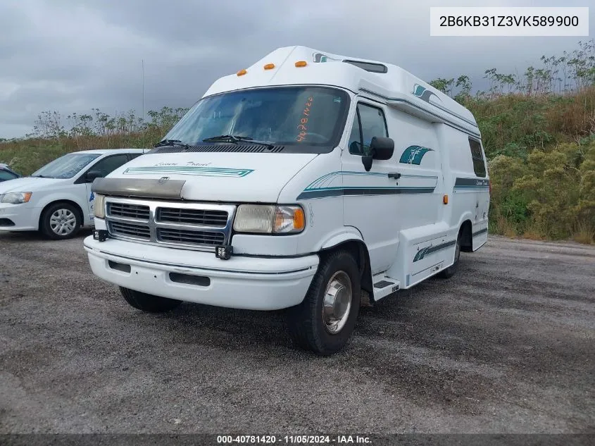 1997 Dodge Ram Van B3500 VIN: 2B6KB31Z3VK589900 Lot: 40781420