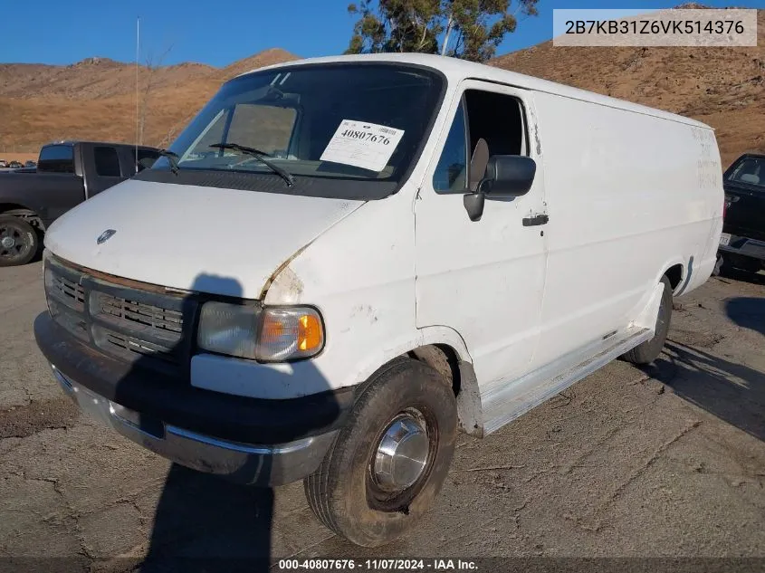 1997 Dodge Ram Van 3500 Ambulance Conversion/Commercial VIN: 2B7KB31Z6VK514376 Lot: 40807676