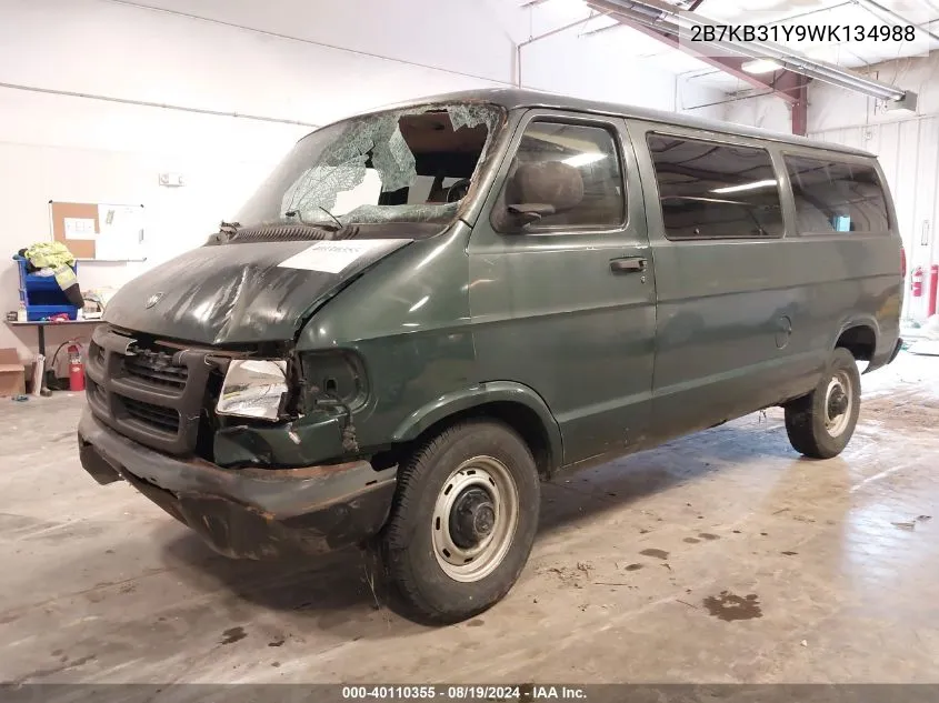 1998 Dodge Ram Van 3500 Commercial/Commercial Maxi/Conversion VIN: 2B7KB31Y9WK134988 Lot: 40110355