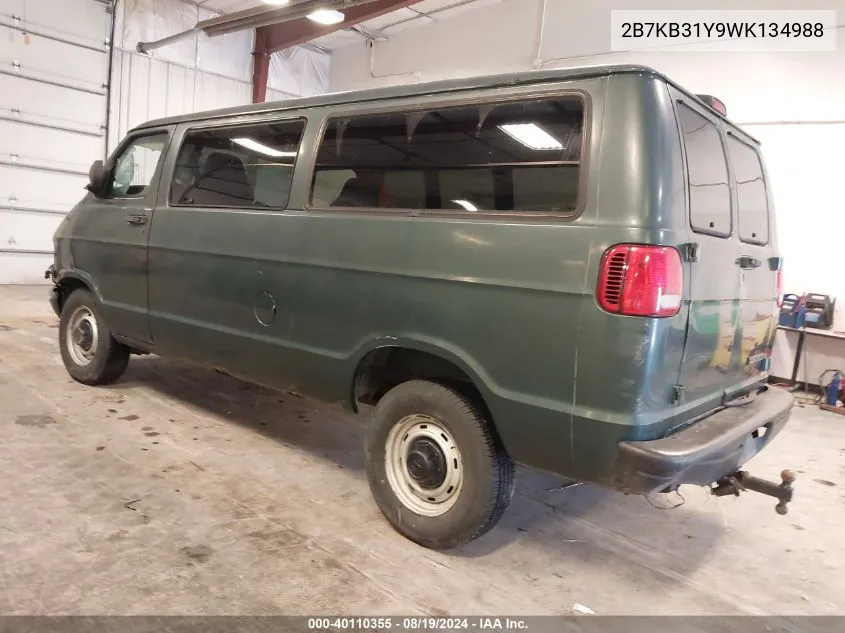 1998 Dodge Ram Van 3500 Commercial/Commercial Maxi/Conversion VIN: 2B7KB31Y9WK134988 Lot: 40110355