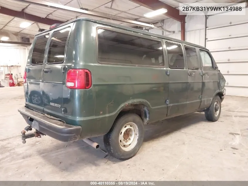 1998 Dodge Ram Van 3500 Commercial/Commercial Maxi/Conversion VIN: 2B7KB31Y9WK134988 Lot: 40110355