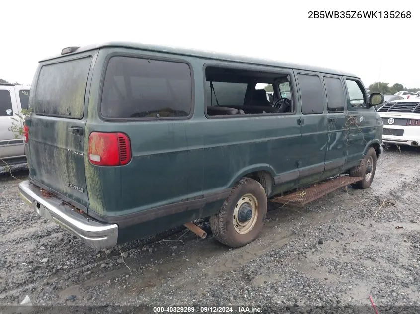 1998 Dodge Ram Wagon B3500 VIN: 2B5WB35Z6WK135268 Lot: 40329289