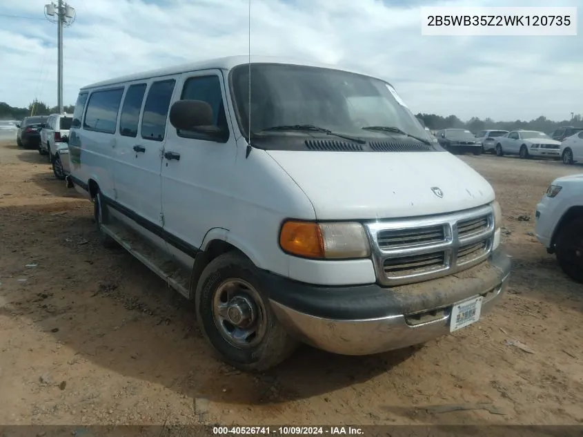 1998 Dodge Ram Wagon B3500 VIN: 2B5WB35Z2WK120735 Lot: 40526741