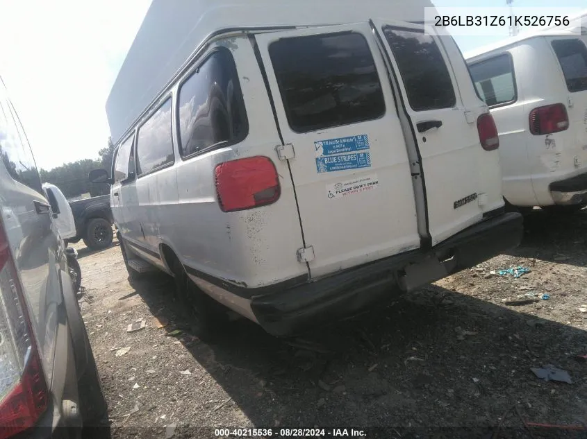 2B6LB31Z61K526756 2001 Dodge Ram Van