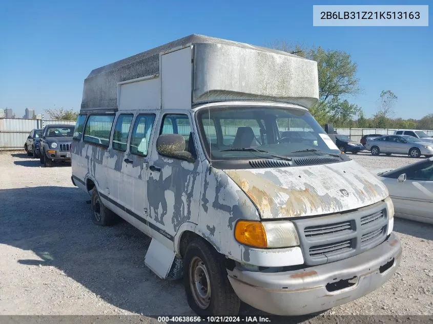 2B6LB31Z21K513163 2001 Dodge Ram Van