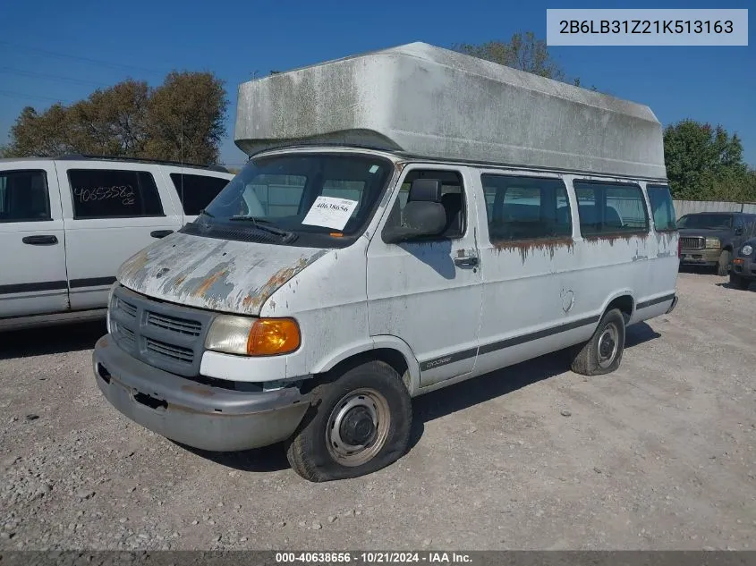 2B6LB31Z21K513163 2001 Dodge Ram Van