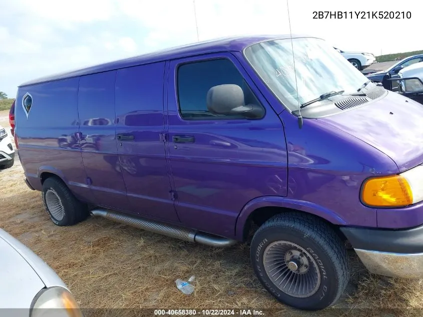 2001 Dodge Ram Van 1500 Conversion VIN: 2B7HB11Y21K520210 Lot: 40658380