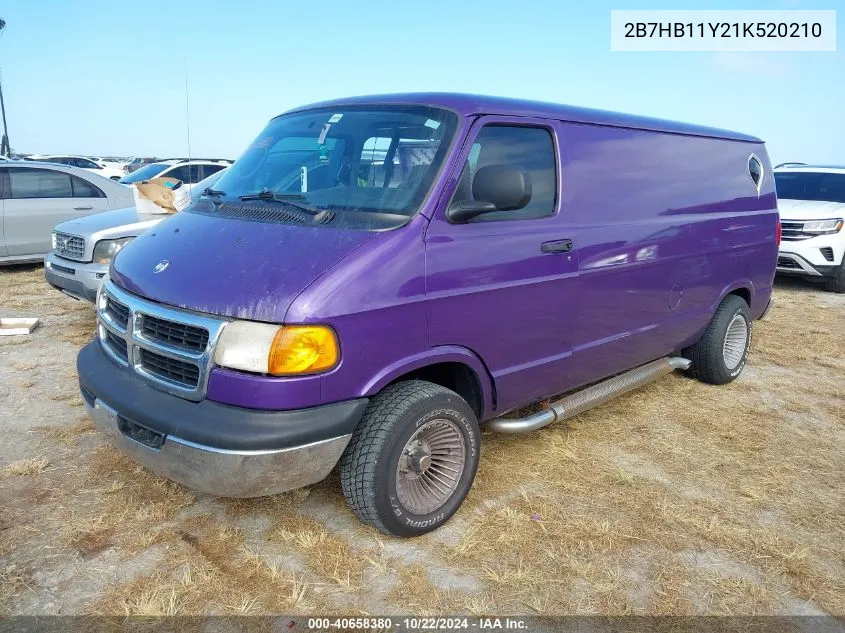 2B7HB11Y21K520210 2001 Dodge Ram Van 1500 Conversion