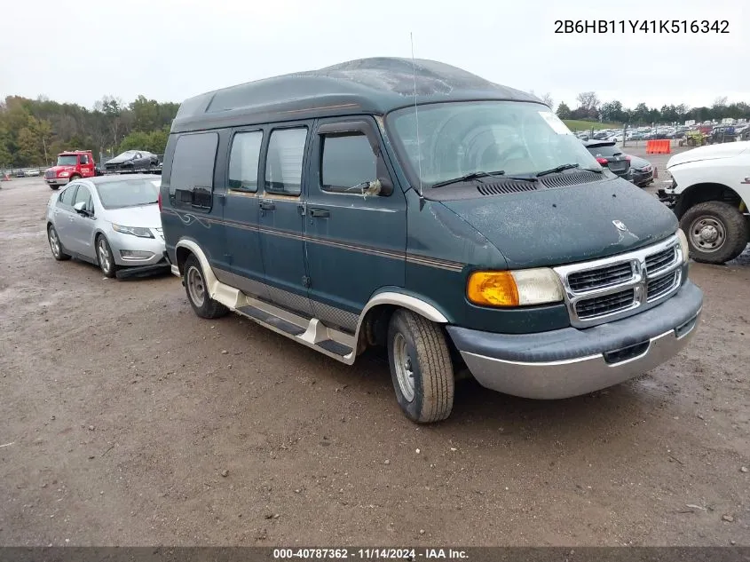 2001 Dodge Ram Van 1500 Conversion VIN: 2B6HB11Y41K516342 Lot: 40787362