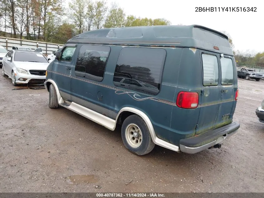 2001 Dodge Ram Van 1500 Conversion VIN: 2B6HB11Y41K516342 Lot: 40787362