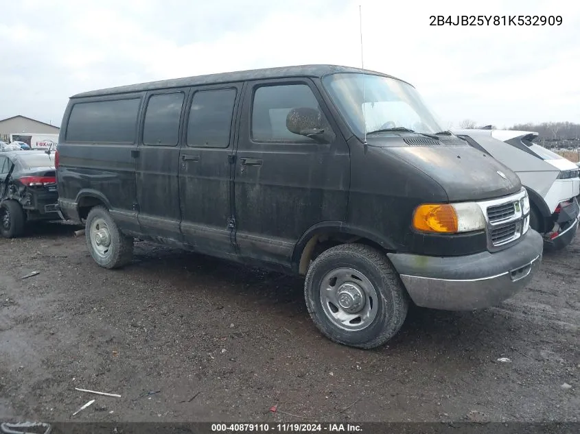 2001 Dodge Ram Wagon 2500 VIN: 2B4JB25Y81K532909 Lot: 40879110