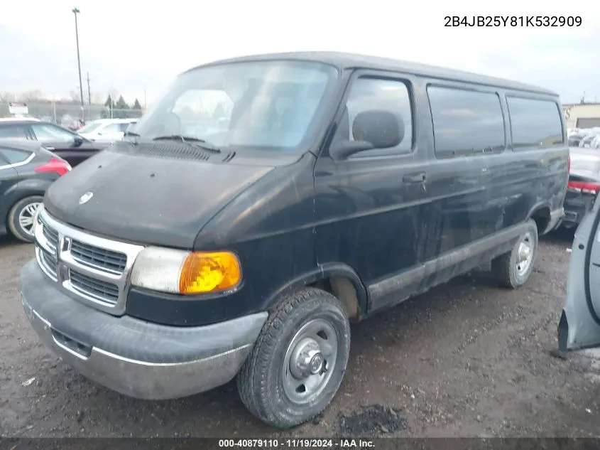 2001 Dodge Ram Wagon 2500 VIN: 2B4JB25Y81K532909 Lot: 40879110