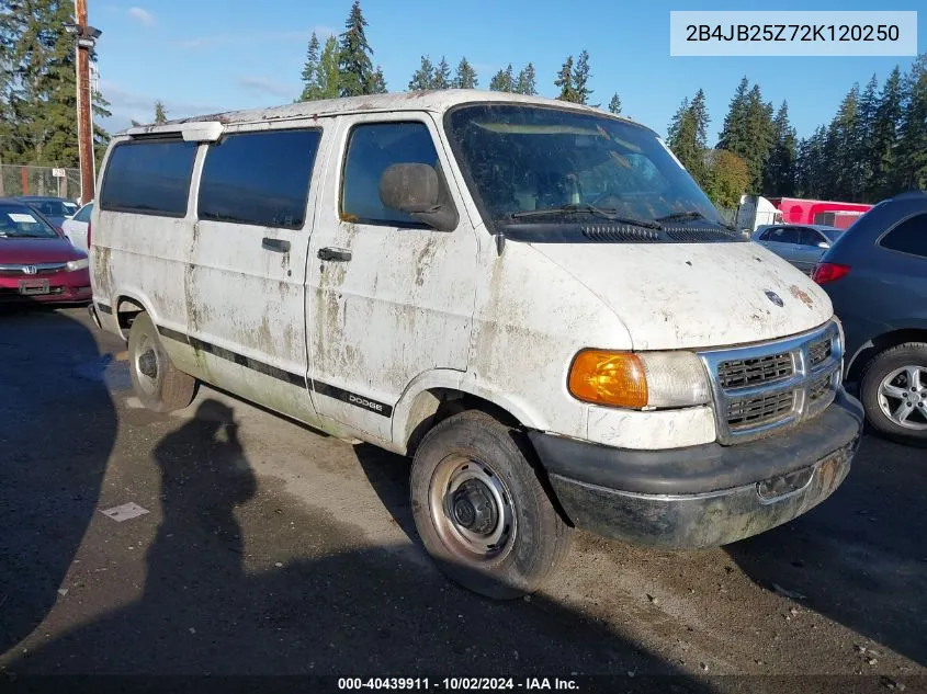 2002 Dodge Ram Wagon 2500 VIN: 2B4JB25Z72K120250 Lot: 40439911