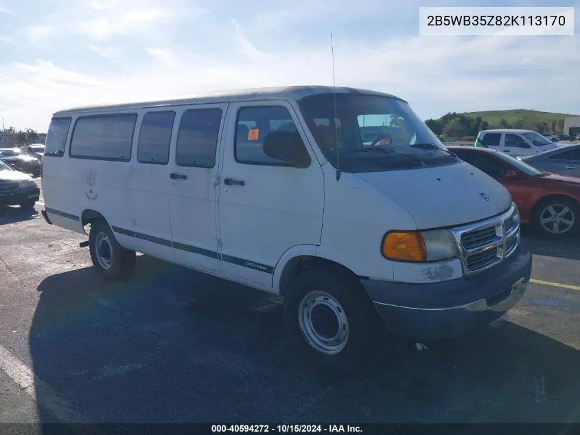 2002 Dodge Ram Wagon 3500 VIN: 2B5WB35Z82K113170 Lot: 40594272