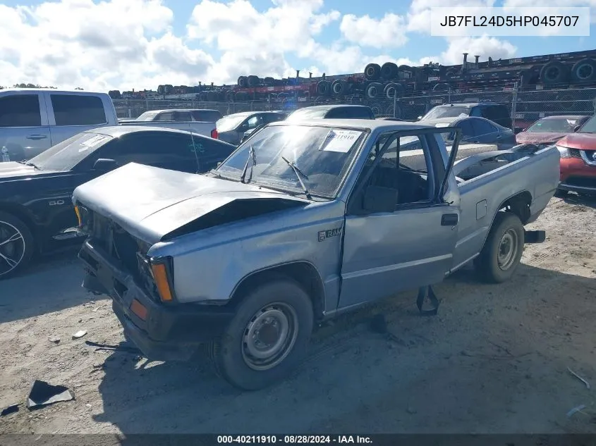 1987 Dodge Ram 50 VIN: JB7FL24D5HP045707 Lot: 40211910