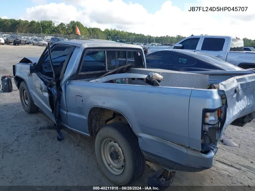 1987 Dodge Ram 50 VIN: JB7FL24D5HP045707 Lot: 40211910