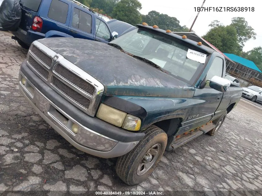 1994 Dodge Ram 1500 VIN: 1B7HF16Z1RS638918 Lot: 40384849