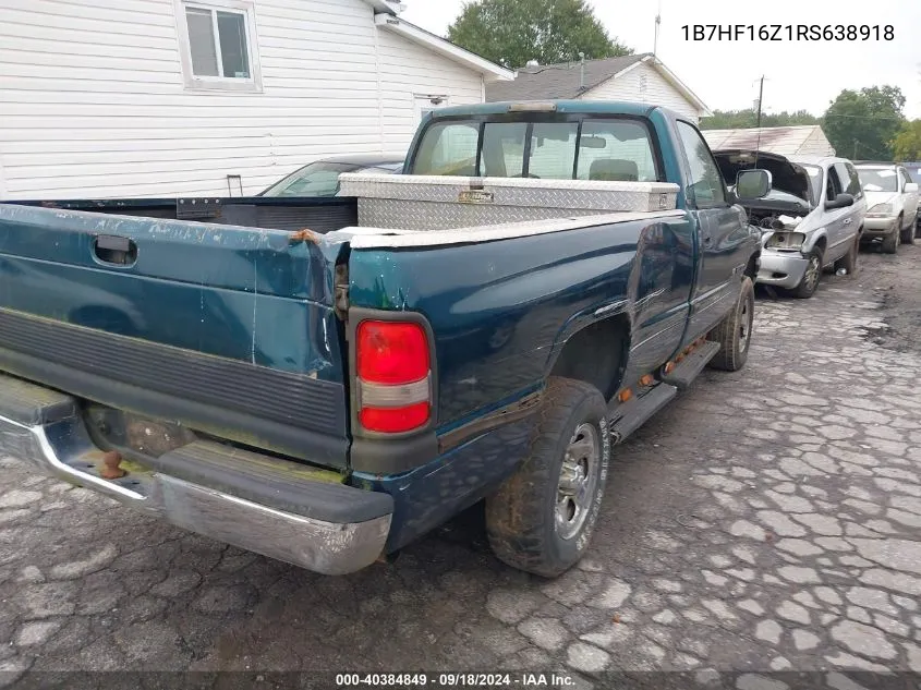 1994 Dodge Ram 1500 VIN: 1B7HF16Z1RS638918 Lot: 40384849