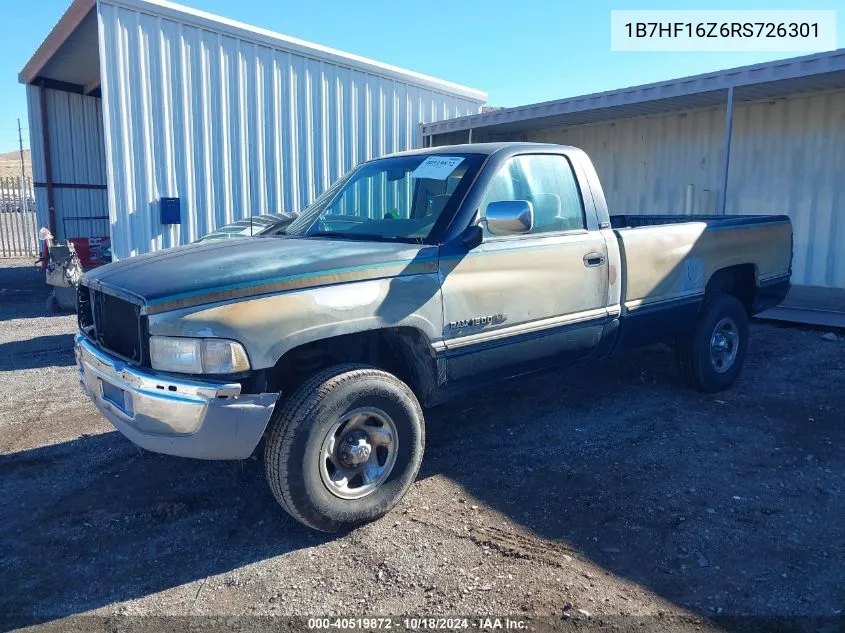 1994 Dodge Ram 1500 VIN: 1B7HF16Z6RS726301 Lot: 40519872