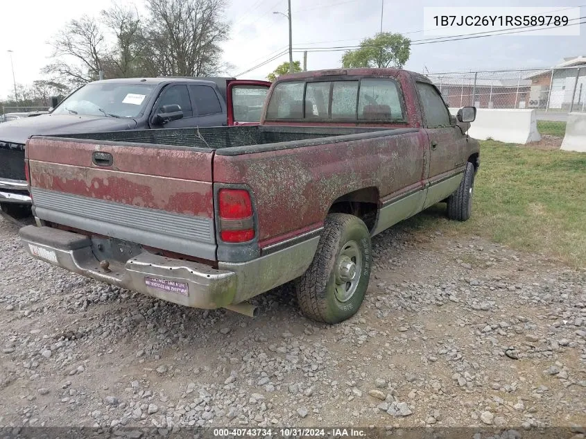 1994 Dodge Ram 2500 VIN: 1B7JC26Y1RS589789 Lot: 40743734