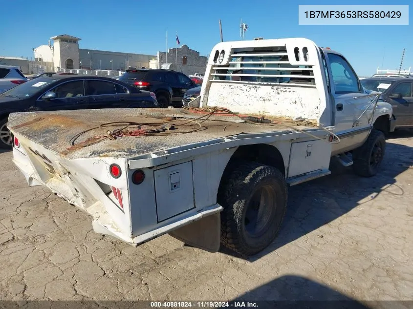 1994 Dodge Ram 3500 VIN: 1B7MF3653RS580429 Lot: 40881824