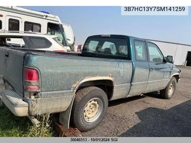 1995 Dodge Ram 1500 VIN: 3B7HC13Y7SM141259 Lot: 30046513