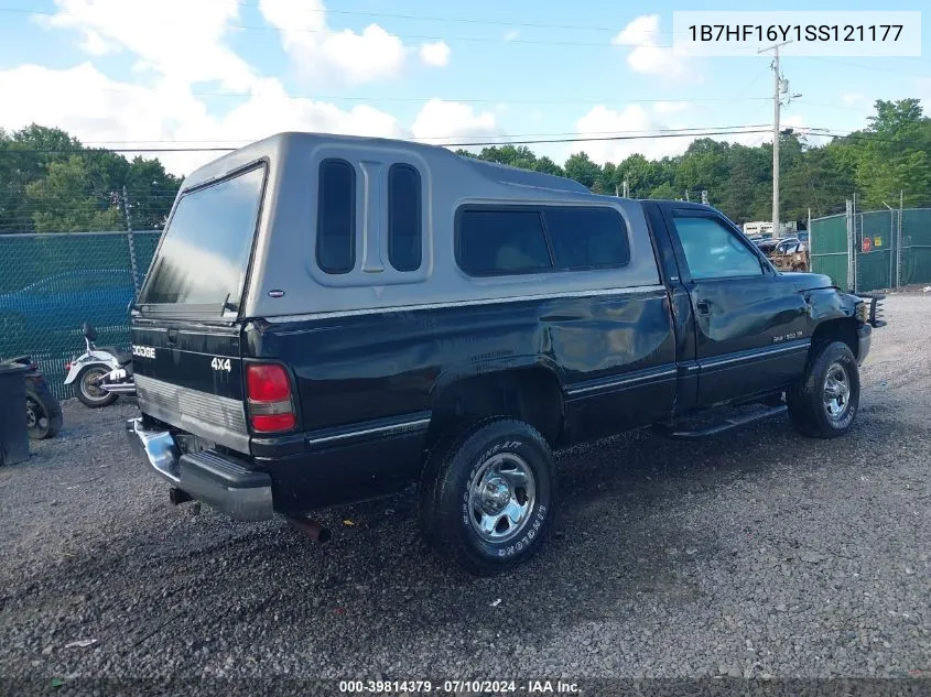 1995 Dodge Ram 1500 VIN: 1B7HF16Y1SS121177 Lot: 39814379